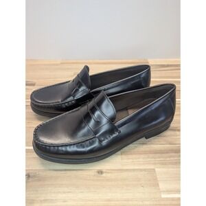 Johnston & Murphy Boys 7M Black Leather Penny Loafers Dress Shoes Youth Slip On